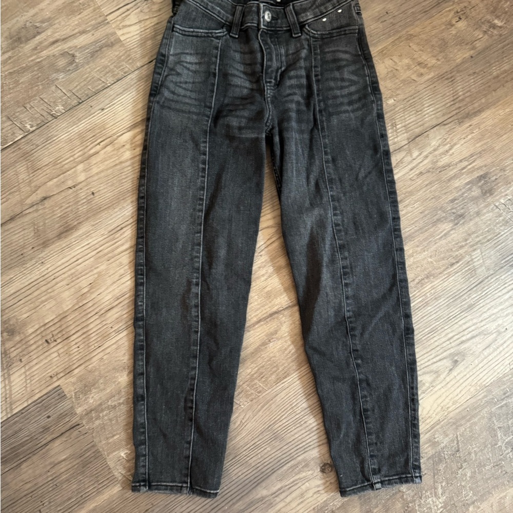Abercrombie Kids Charcoal High-Rise Jeans
